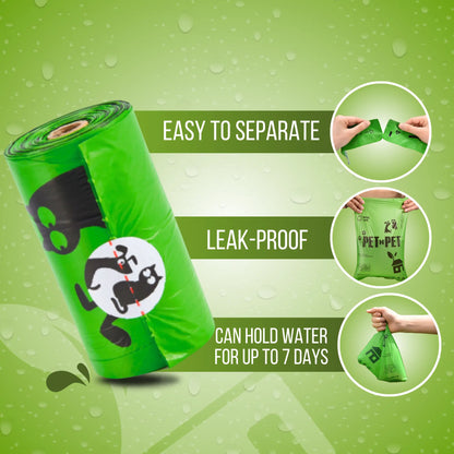 Pet N Pet Dog Poop Bag Rolls - 41% Plant Based, USDA Certified, 1080 Counts, Leakproof Poop Bags for Dogs, Waste Bags