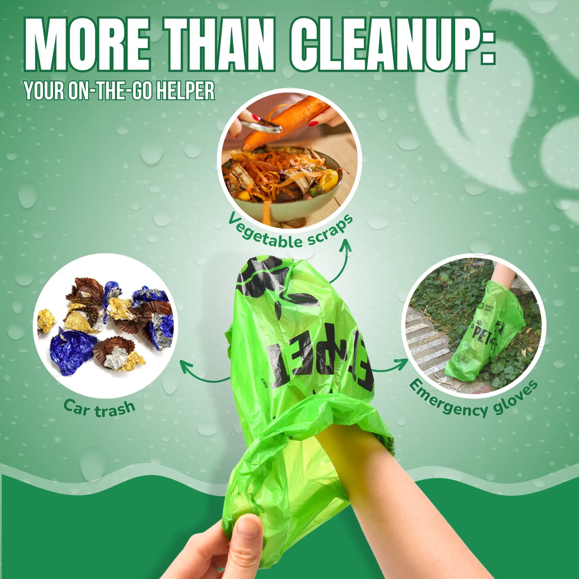 PET N PET 540 Unscented Dog Poop Bag, 41% Plant-Based, Green Waste Poop Bag for Dogs & Cats