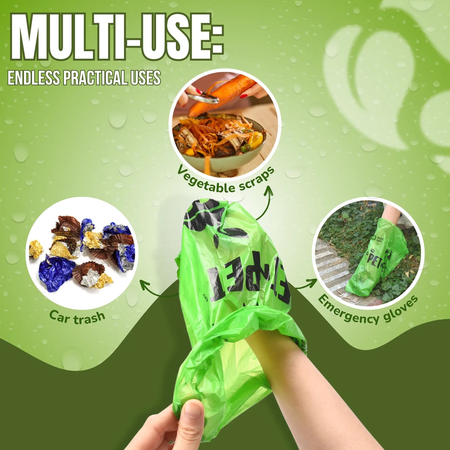 Pet N Pet Dog Poop Bag Rolls - 41% Plant Based, USDA Certified, 1080 Counts, Leakproof Poop Bags for Dogs, Waste Bags
